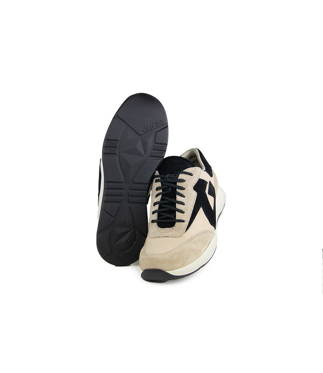 Durea Sneaker Seppia Taupe Zwart