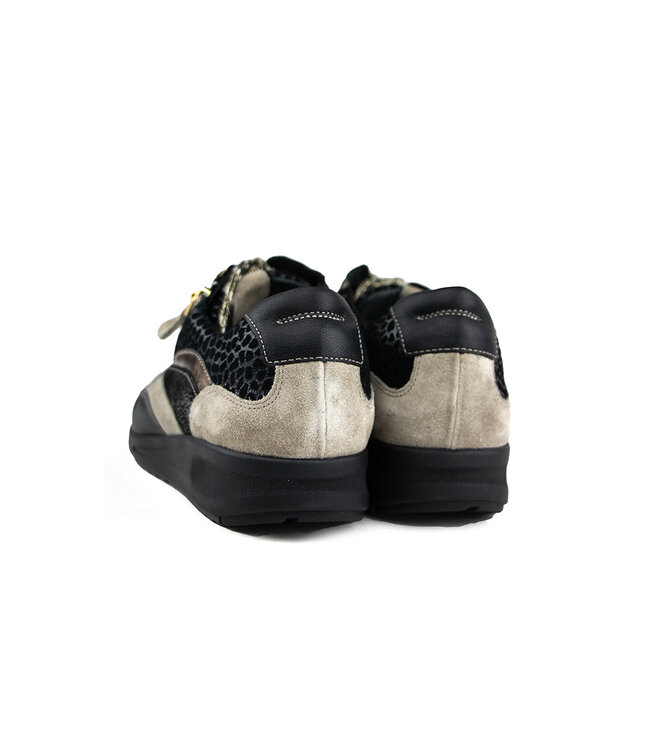 Durea Sneaker Zwart Goud Walnoot