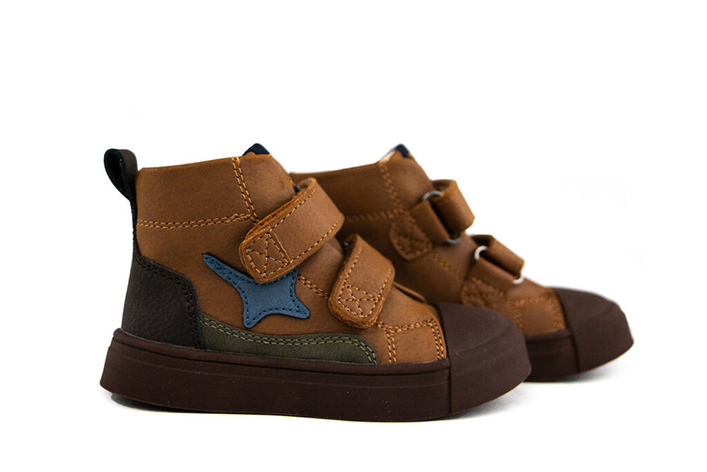 Shoesme Shoesme Klittenband Sneaker Cognac