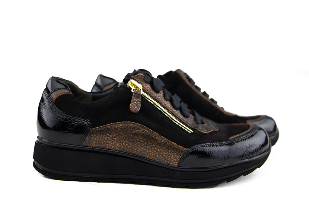 Durea Durea Sneaker Zwart Brons