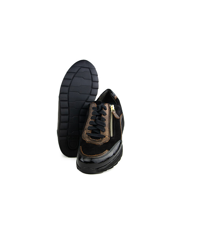 Durea Sneaker Zwart Brons