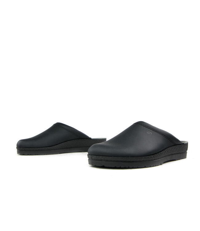 Rohde Slippers Black Leather