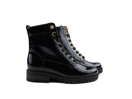 Gabor Gabor Veterboot Schwarz Knautschlack H Gabor Gabor Veterboot Schwarz Knautschlack H