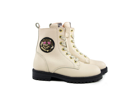 Develab Develab Veterboot Beige Nappa Smiley Develab Develab Veterboot Beige Nappa Smiley