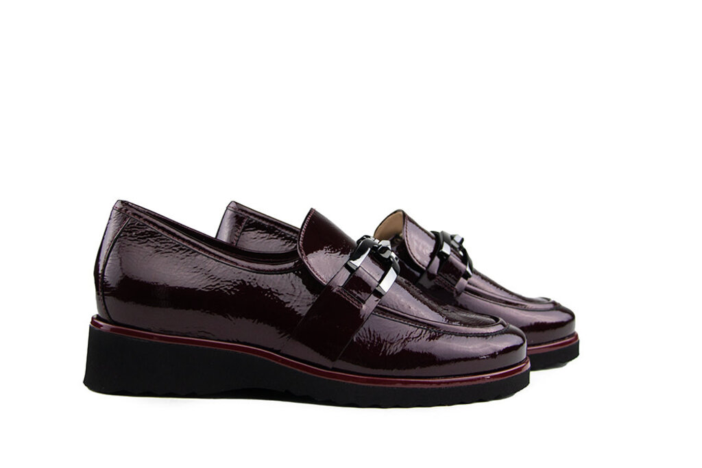 Hassia Hassia Loafer Sevilla Cabernet Metallic Wetlack
