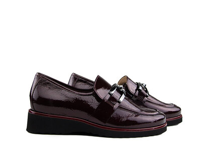 Hassia Hassia Loafer Sevilla Cabernet Metallic Wetlack H