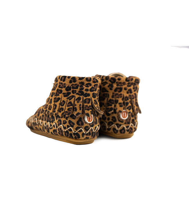 Shoesme Babyproof Veter Franje Leopard