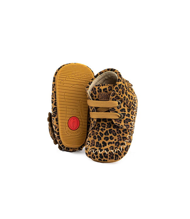 Shoesme Babyproof Veter Franje Leopard