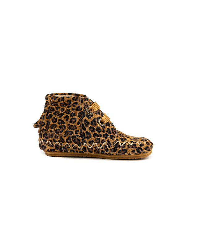 Shoesme Babyproof Veter Franje Leopard
