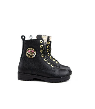 Develab Develab Veterboot Black Nappa Smiley