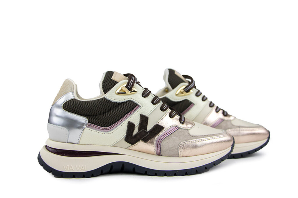 Via Vai Via Vai Sneaker Usher Davina Metallic Combi Corvino