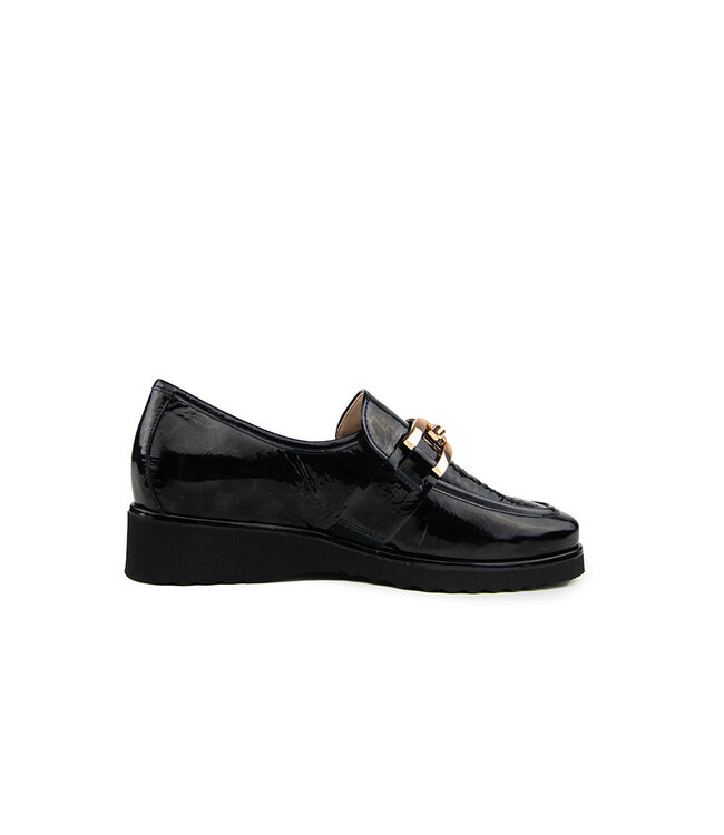 Hassia Loafer Sevilla Schwarz Wetlack