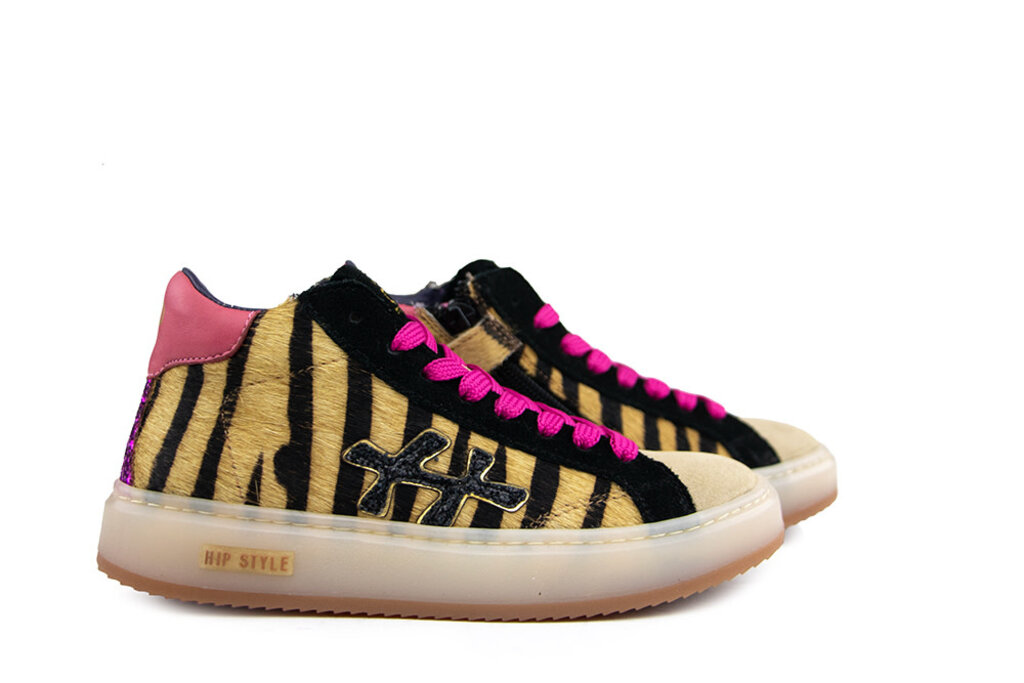 HIP Hip Hoge Sneaker Naturel Pink