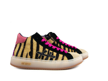 HIP Hip Hoge Sneaker Naturel Pink HIP Hip Hoge Sneaker Naturel Pink