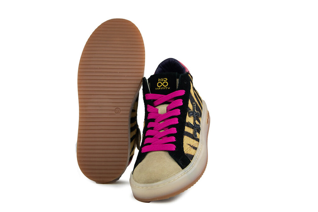 HIP Hip Hoge Sneaker Naturel Pink