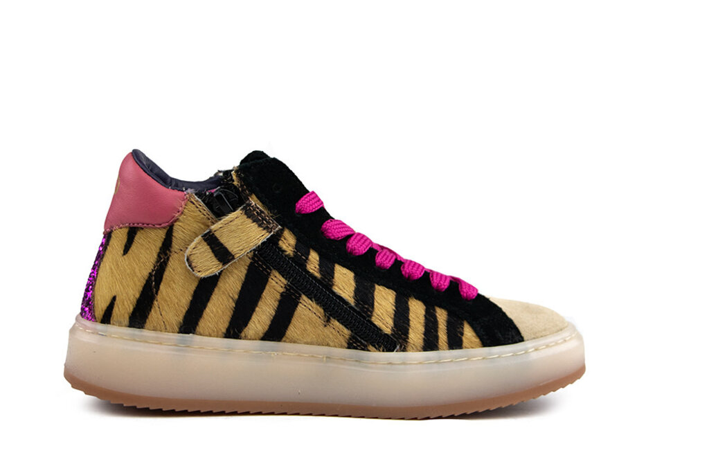 HIP Hip Hoge Sneaker Naturel Pink
