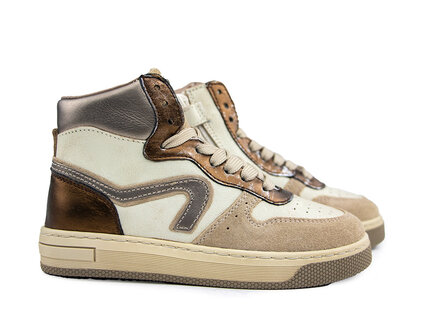 HIP Hip Hoge Sneaker Taupe Combi HIP Hip Hoge Sneaker Taupe Combi