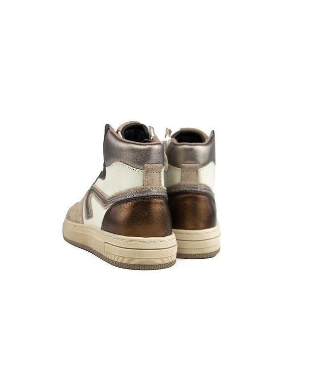 Hip Hoge Sneaker Taupe Combi