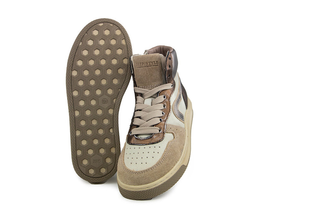 HIP Hip Hoge Sneaker Taupe Combi