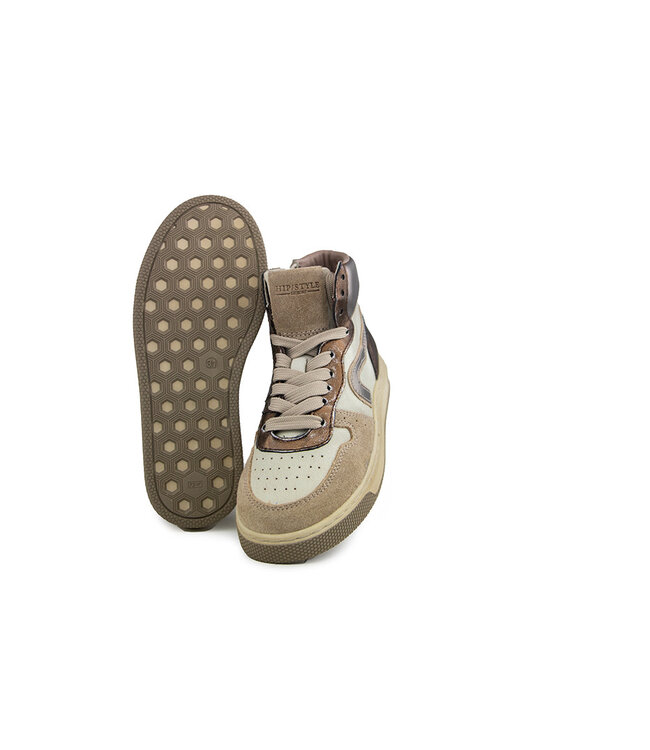 Hip Hoge Sneaker Taupe Combi