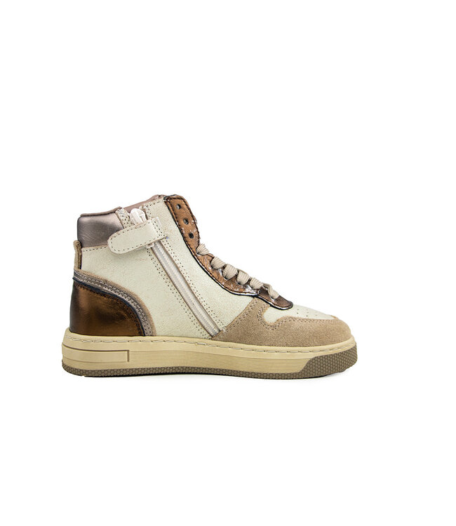Hip Hoge Sneaker Taupe Combi