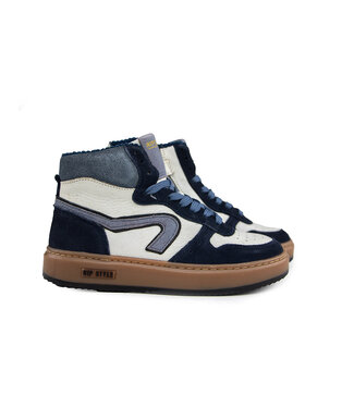 HIP Hip Hoge Sneaker Donkerblauw Combi
