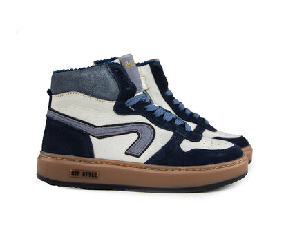 HIP Hip Hoge Sneaker Donkerblauw Combi