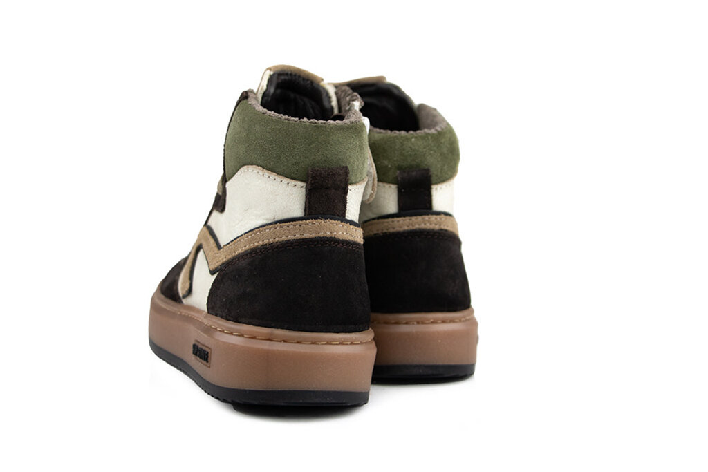 HIP Hip Hoge Sneaker Donkerbruin Combi