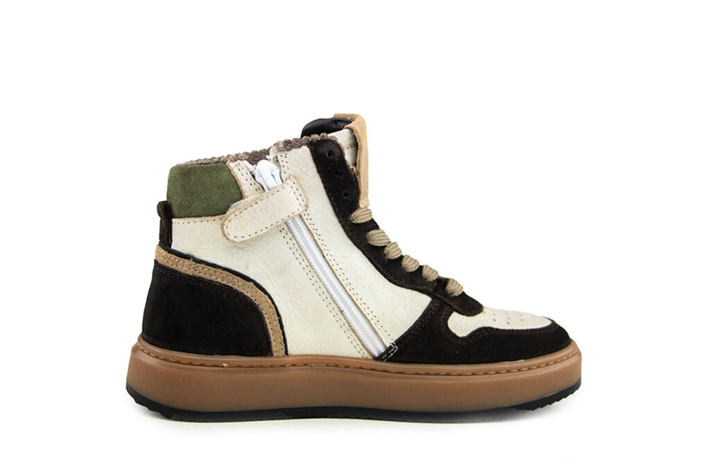 HIP Hip Hoge Sneaker Donkerbruin Combi