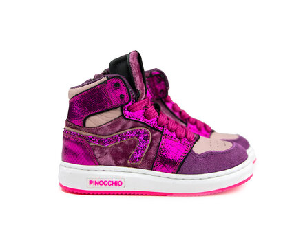 Pinocchio Pinocchio Hoge Sneaker Fucsia Combi Pinocchio Pinocchio Hoge Sneaker Fucsia Combi