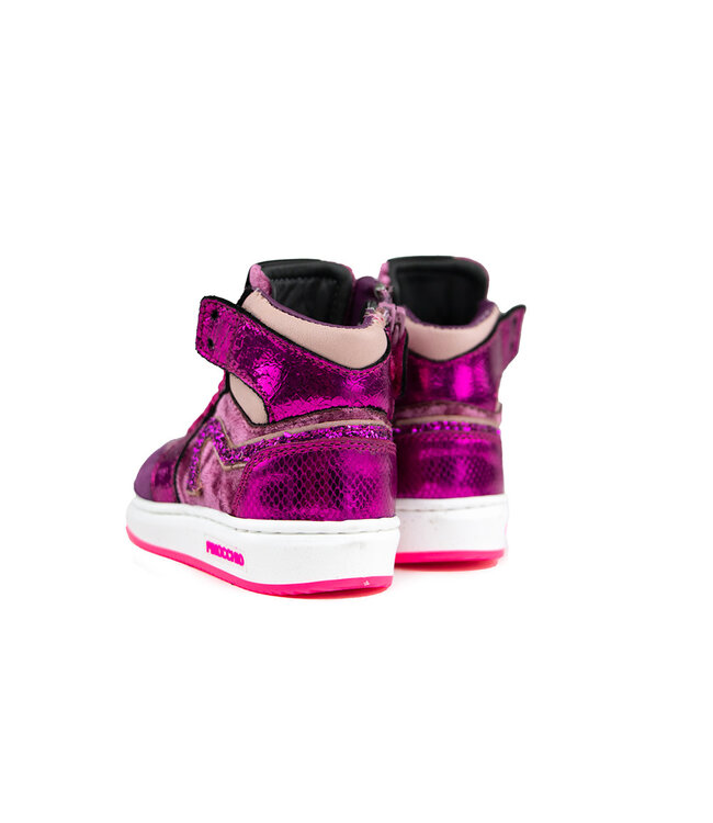 Pinocchio Hoge Sneaker Fucsia Combi