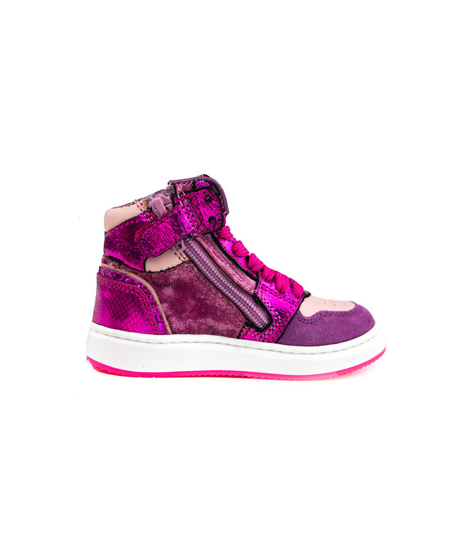 Pinocchio Hoge Sneaker Fucsia Combi