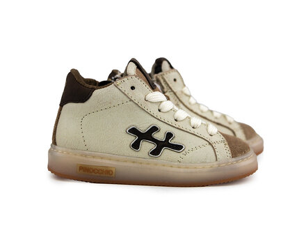 Pinocchio Pinocchio Hoge Sneaker Beige Combi Pinocchio Pinocchio Hoge Sneaker Beige Combi