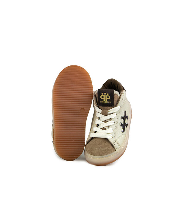 Pinocchio Hoge Sneaker Beige Combi