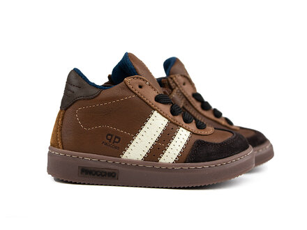 Pinocchio Pinocchio Hoge Sneaker Naturel Combi Pinocchio Pinocchio Hoge Sneaker Naturel Combi