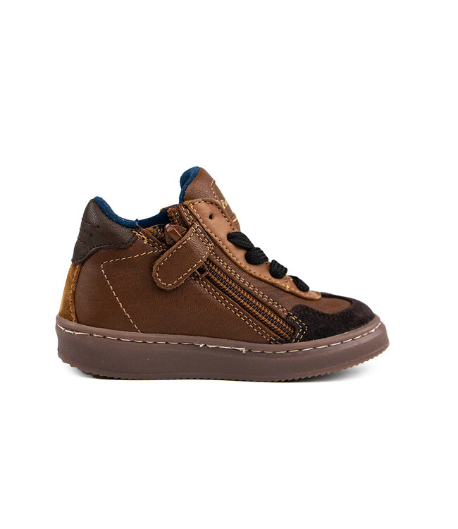 Pinocchio Hoge Sneaker Naturel Combi