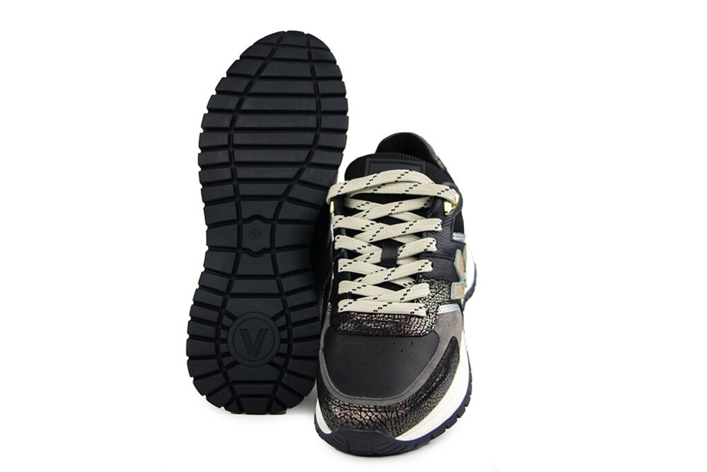 Via Vai Via Vai Sneaker Usher Davina Metallic Combi Nero