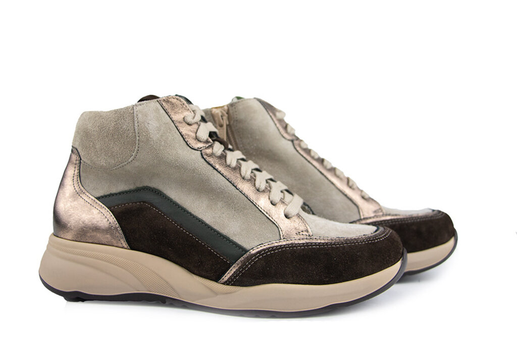 Durea Durea Hoge Sneaker Caffe Goud Walnoot