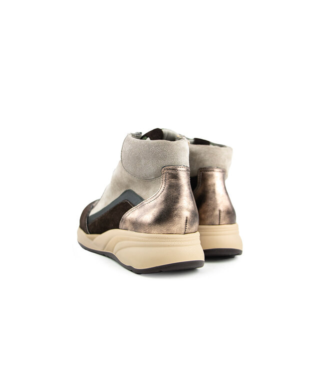 Durea Hoge Sneaker Caffe Goud Walnoot
