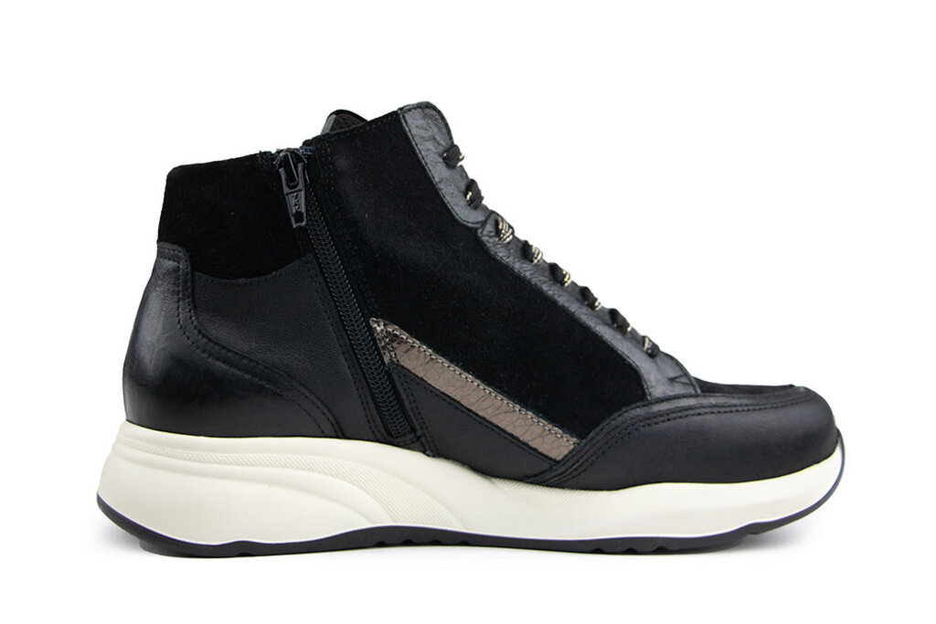 Durea Durea Hoge Sneaker Zwart Mokka
