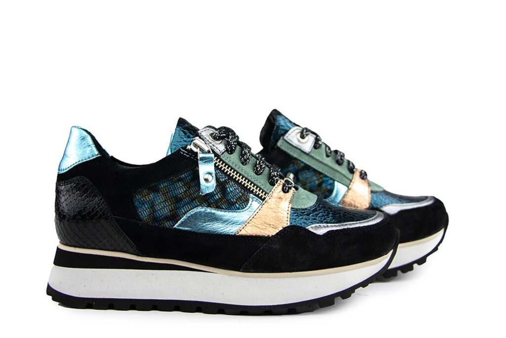 Footnotes Footnotes Sneaker Elke Petrol Metallic K