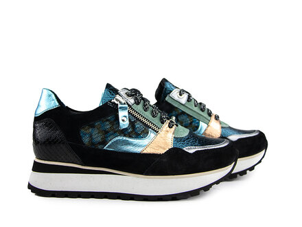 Footnotes Footnotes Sneaker Elke Petrol Metallic K Footnotes Footnotes Sneaker Elke Petrol Metallic K