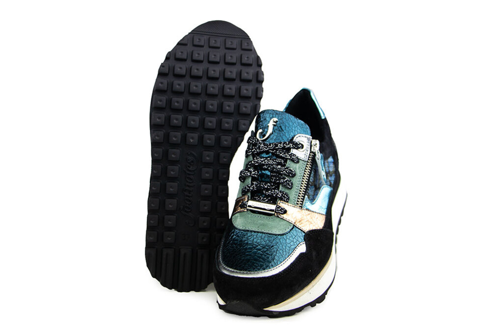 Footnotes Footnotes Sneaker Elke Petrol Metallic K