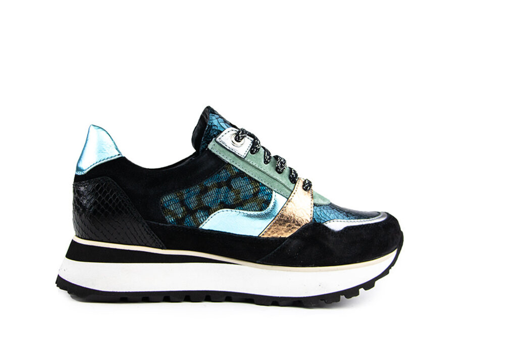Footnotes Footnotes Sneaker Elke Petrol Metallic K