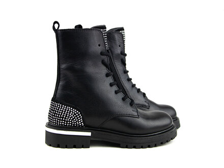 HIP Hip Veterboot Zwart Studs HIP Hip Veterboot Zwart Studs