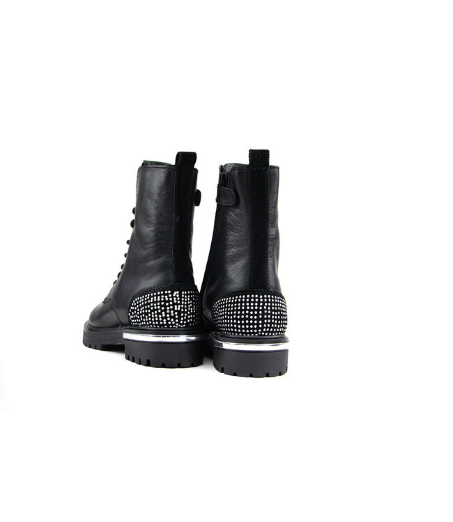 Hip Veterboot Zwart Studs