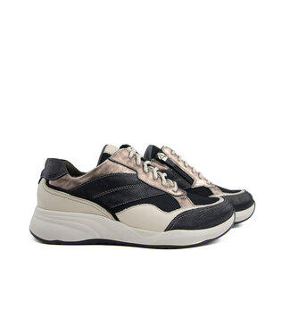 Durea Durea Sneaker Zwart Beige Goud K
