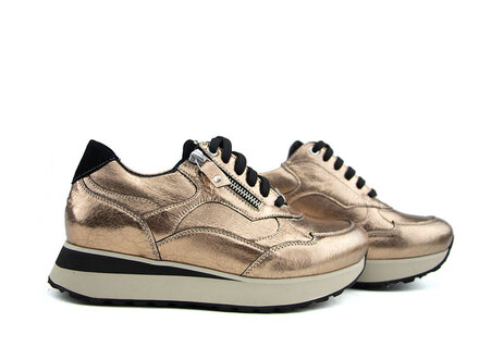 Footnotes Footnotes Sneaker Evi Crack Metallic Copper K Footnotes Footnotes Sneaker Evi Crack Metallic Copper K
