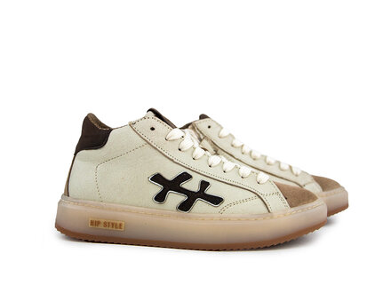 HIP Hip Hoge Sneaker Beige Combi HIP Hip Hoge Sneaker Beige Combi