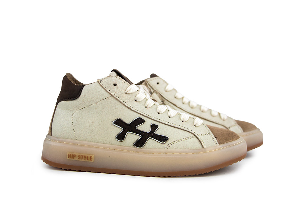 Hip Hoge Sneaker Beige Combi I Low Worldwide Shipment Fees